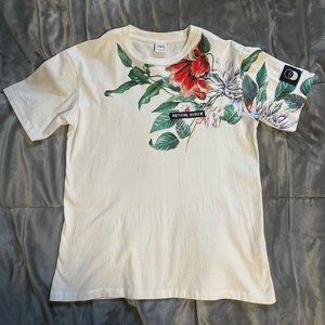 Zara Man Graphic Floral Tee - Large